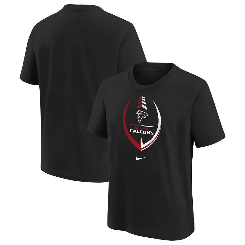Youth Nike Black Atlanta Falcons Icon Football T-Shirt
