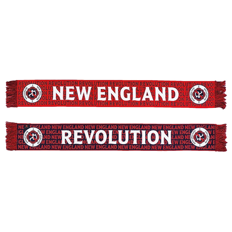 Red New England Revolution Scroll Woven Scarf