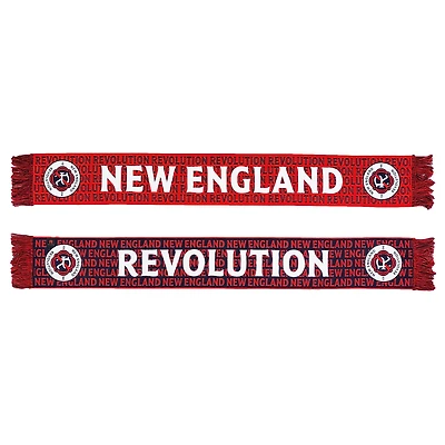 Red New England Revolution Scroll Woven Scarf