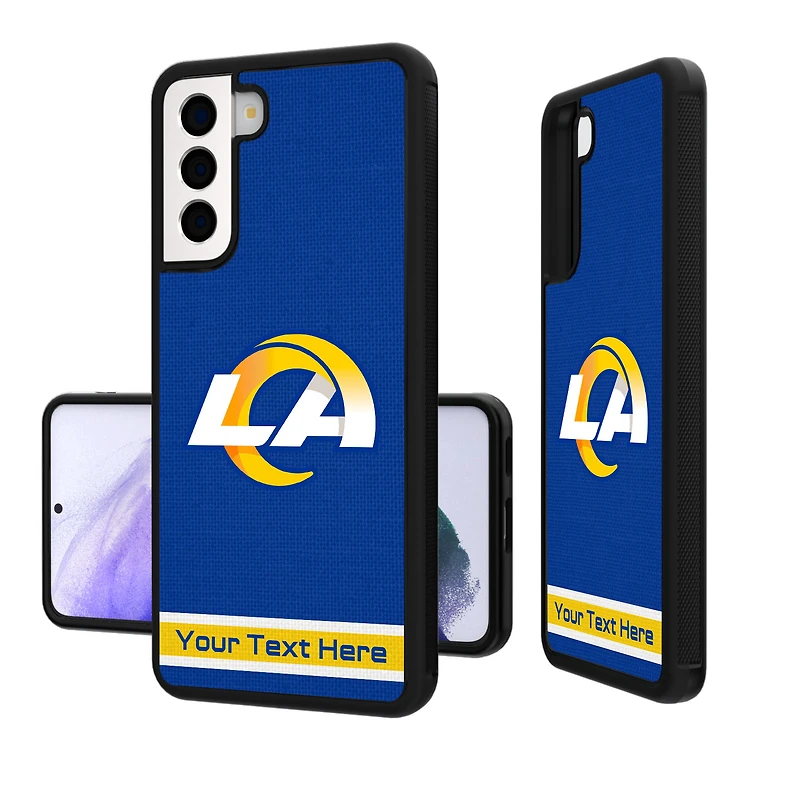 Los Angeles Rams Personalized Stripe Design Galaxy Bump Case