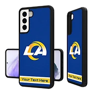 Los Angeles Rams Personalized Stripe Design Galaxy Bump Case