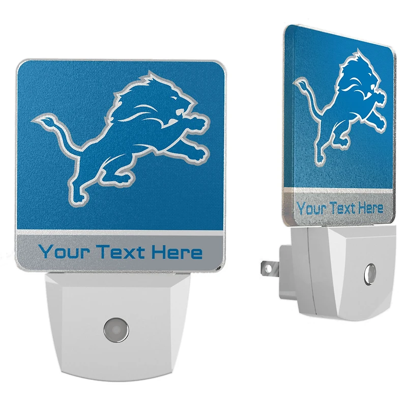 Detroit Lions Personalized 2-Piece Nightlight Set
