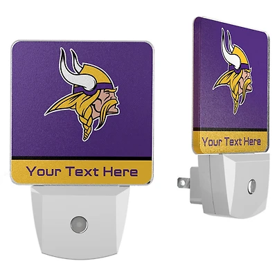 Minnesota Vikings Personalized 2-Piece Nightlight Set