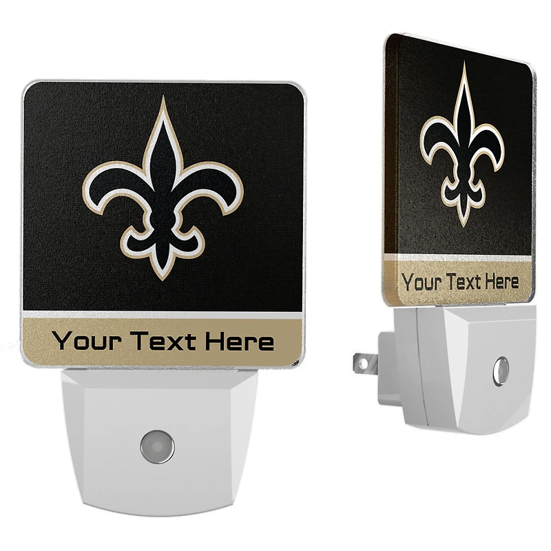 New Orleans Saints Personalized 2-Piece Nightlight Set