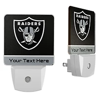 Las Vegas Raiders Personalized 2-Piece Nightlight Set