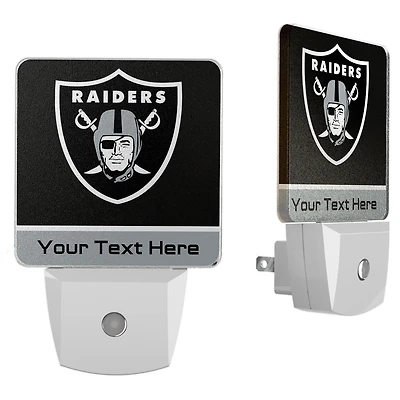 Las Vegas Raiders Personalized 2-Piece Nightlight Set