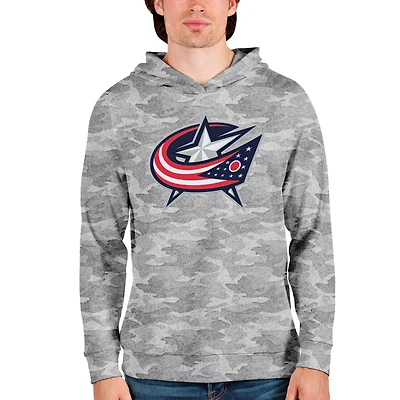 Men's Antigua Camo Columbus Blue Jackets Absolute Pullover Hoodie