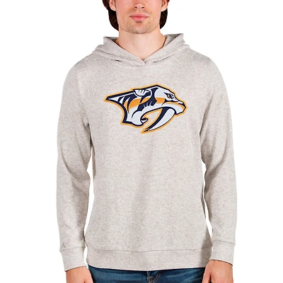 Men's Antigua Oatmeal Nashville Predators Absolute Pullover Hoodie