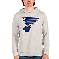 Men's Antigua Oatmeal St. Louis Blues Absolute Pullover Hoodie