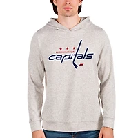 Men's Antigua Oatmeal Washington Capitals Absolute Pullover Hoodie