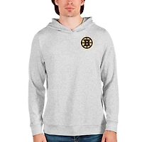 Men's Antigua Heathered Gray Boston Bruins Team Absolute Pullover Hoodie