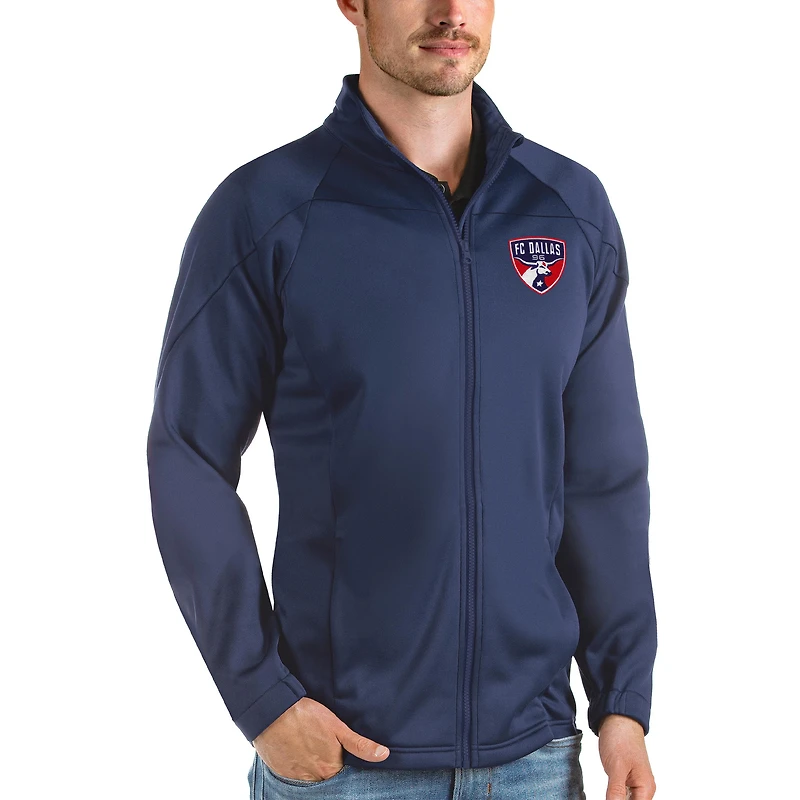 Men's Antigua Navy FC Dallas Links Full-Zip Golf Jacket