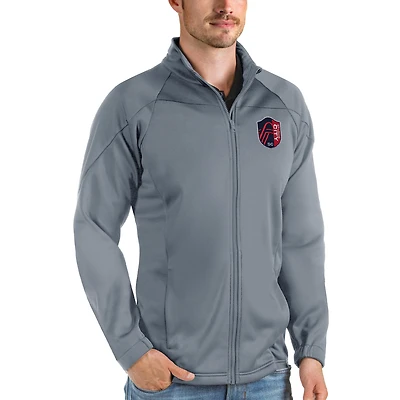 Men's Antigua Steel St. Louis City SC Links Full-Zip Golf Jacket
