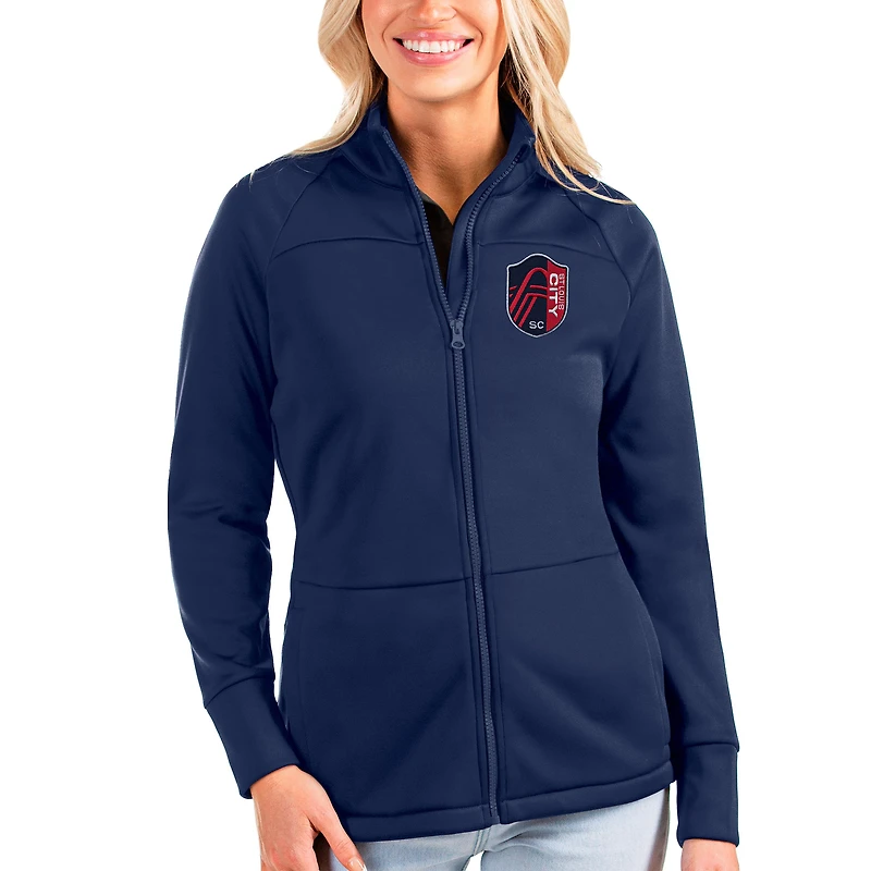 Women's Antigua Navy St. Louis City SC Links Full-Zip Golf Jacket