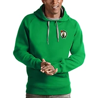 Men's Antigua Kelly Green Boston Celtics Victory Pullover Hoodie