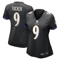 Women's Nike Justin Tucker Black Baltimore Ravens Alternate Game Jersey