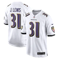 Men's Nike Jamal Lewis White Baltimore Ravens Retired Player Game Jersey