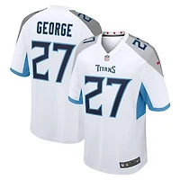 Men's Nike Eddie George White Tennessee Titans Retired Player Game Jersey