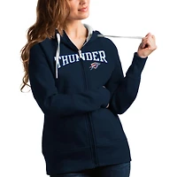 Women's Antigua Navy Oklahoma City Thunder Team Victory Full-Zip Hoodie