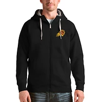 Men's Antigua Black Phoenix Suns Logo Victory Full-Zip Hoodie