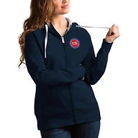 Women's Antigua Navy Detroit Pistons Victory Full-Zip Hoodie