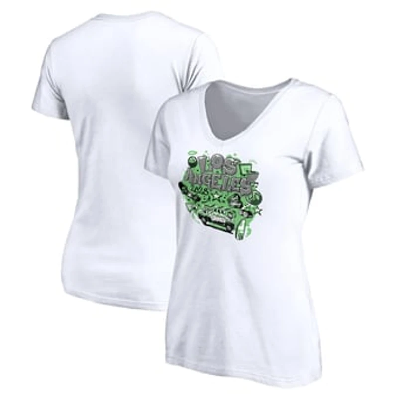 Women's White LA 2028 Summer Olympics XXXIV V-Neck T-Shirt
