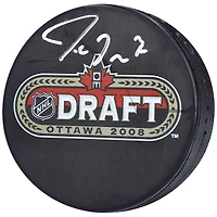 Jordan Eberle Seattle Kraken Autographed 2008 NHL Draft Hockey Puck