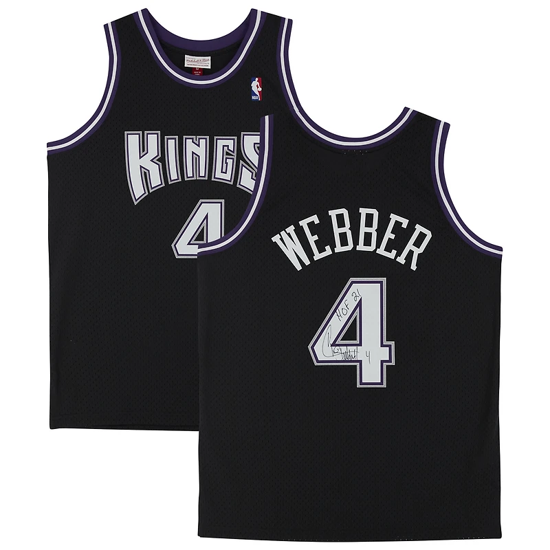 Chris Webber Black Sacramento Kings Autographed 2000-01 Mitchell & Ness Replica Jersey with "HOF 21" Inscription