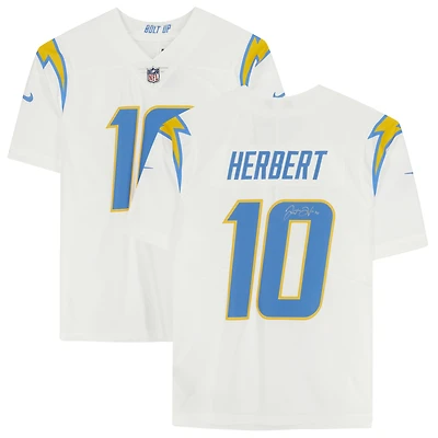 Justin Herbert Los Angeles Chargers Autographed White Nike Limited Jersey