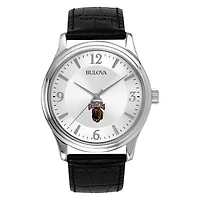 Men's Silver Montana Grizzlies Leather Watch