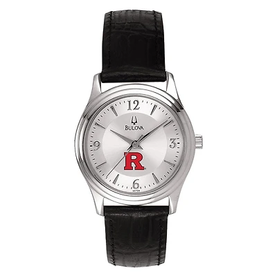 Women's Silver Rutgers Scarlet Knights Leather Watch