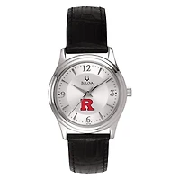 Women's Silver Rutgers Scarlet Knights Leather Watch