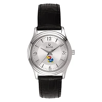 Women's Silver Kansas Jayhawks Leather Watch