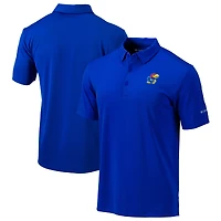 Men's Columbia Royal Kansas Jayhawks Omni-Wick Drive Polo