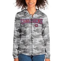 Women's Antigua Camo Montreal Canadiens Team Absolute Full-Zip Hoodie
