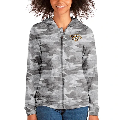 Men's Antigua Camo Nashville Predators Absolute Full-Zip Hoodie