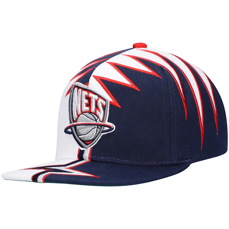 Men's Mitchell & Ness x Lids White New Jersey Nets Hardwood Classics Shockwave Snapback Hat