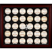 Atlanta Braves 2021 MLB World Series Champions Mahogany Framed Logo 30-Baseball Display Case