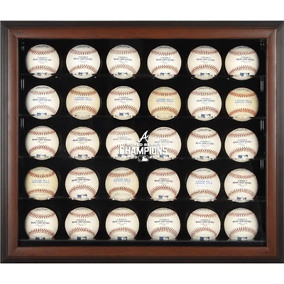 Atlanta Braves 2021 MLB World Series Champions Framed Logo 30-Baseball Display Case