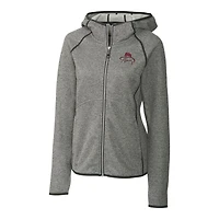 Women's Cutter & Buck Heathered Gray Florida State Seminoles Bobby Bowden Mainsail Full-Zip Hooded Jacket