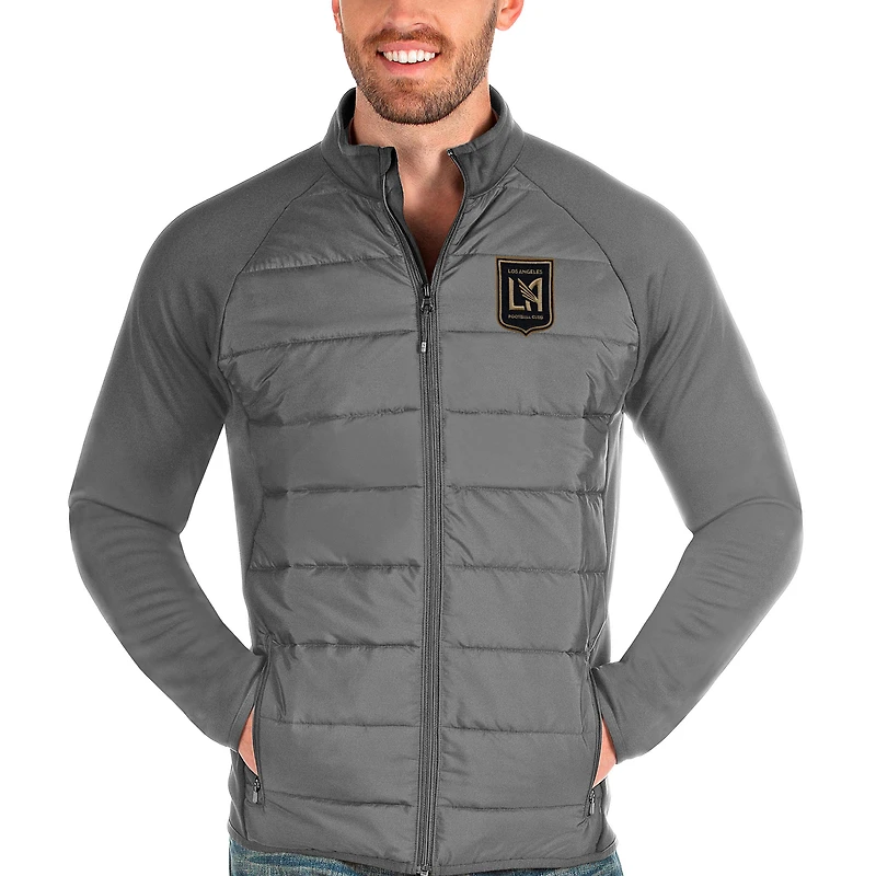 Men's Antigua Steel LAFC Altitude Full-Zip Jacket