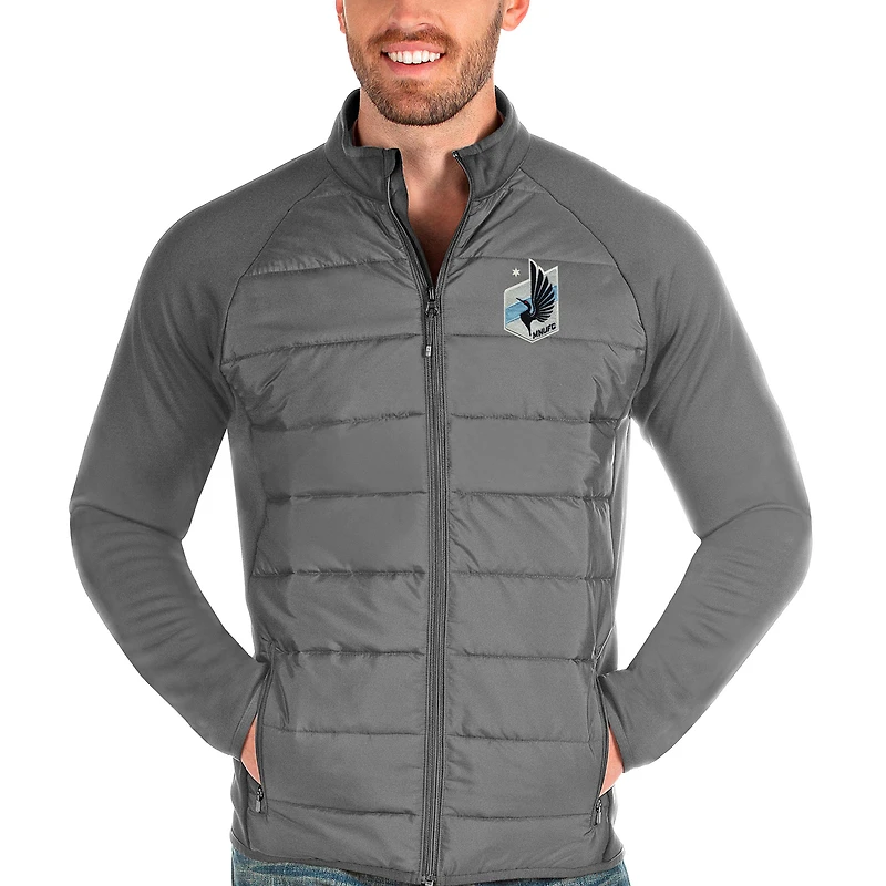 Men's Antigua Steel Minnesota United FC Altitude Full-Zip Jacket