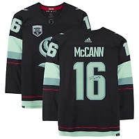 Jared McCann Seattle Kraken Autographed Deep Sea Blue adidas Authentic Jersey with Inaugural Season Jersey Patch