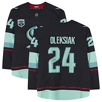 Jamie Oleksiak Deep Sea Blue Seattle Kraken Autographed Fanatics Breakaway Jersey with Inaugural Season Jersey Patch