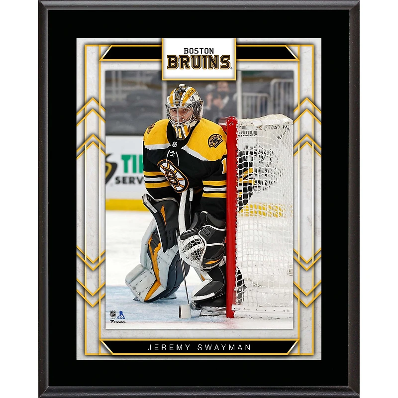 Jeremy Swayman Boston Bruins 10.5" x 13" Sublimated Player Plaque