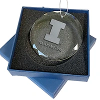 Illinois Fighting Illini 3.25'' Personalized Etched Glass Ornament