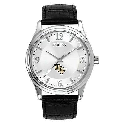 Men's Silver UCF Knights Leather Watch