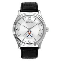 Men's Silver Virginia Cavaliers Leather Watch