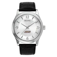 Men's Silver James Madison Dukes Leather Watch