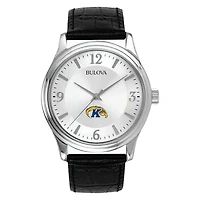 Men's Silver Kent State Golden Flashes Leather Watch